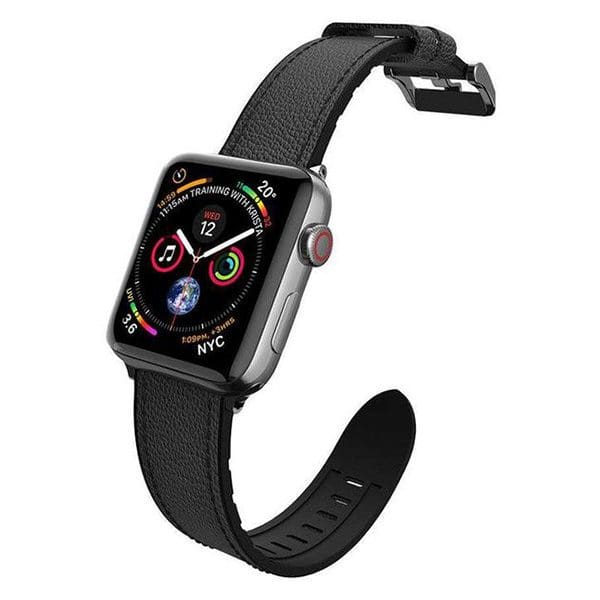 X-Doria Hybrid Leather Band For Apple watch 42/44mm Black