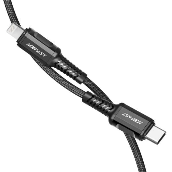 ACEfast C1-01 USB-C Lightning Aluminum Alloy Charging Cable Black