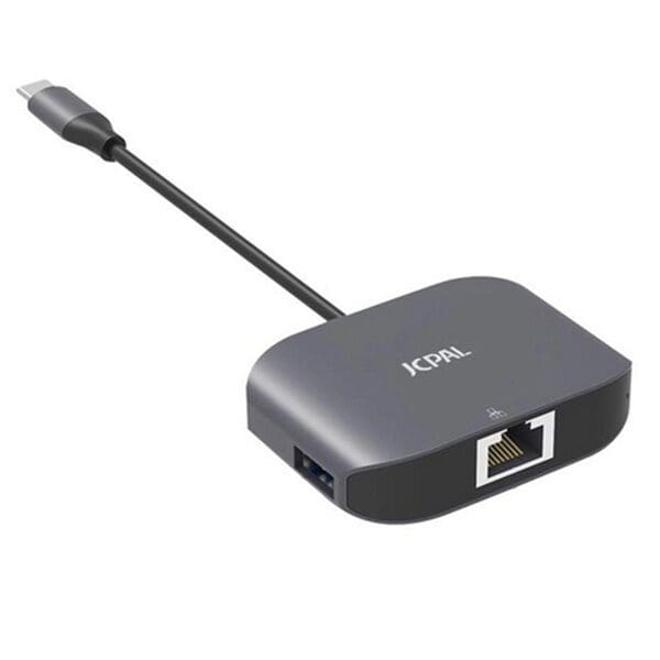 JCPAL-USB-C-To-Ethernet- Adapter With USB 3.0 Port