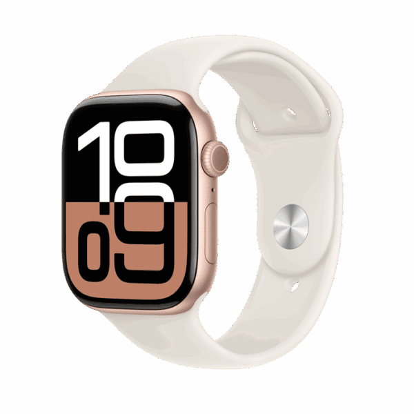 Apple Watch Series 10 GPS - Aluminum Case with Sport Band - 46mm - Rose Gold